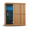 Finnmark Designs FD-3 Full Spectrum Infrared Sauna, 4-Person Home Infrared Sauna blue light