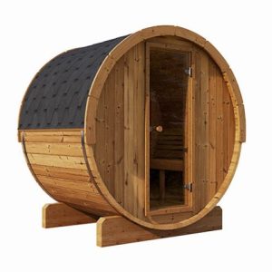 SaunaLife Model E6 3 Person Outdoor Barrel Sauna