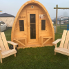 True North Pod 4-8 Person Outdoor Tiny Pod Sauna outdoor two windows one porch