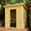 SaunaLife Model G2 4 Person Traditional Outdoor Home Sauna outside view