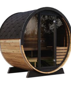 SaunaLife Model EE6G 4 Person Outdoor Sauna Barrel