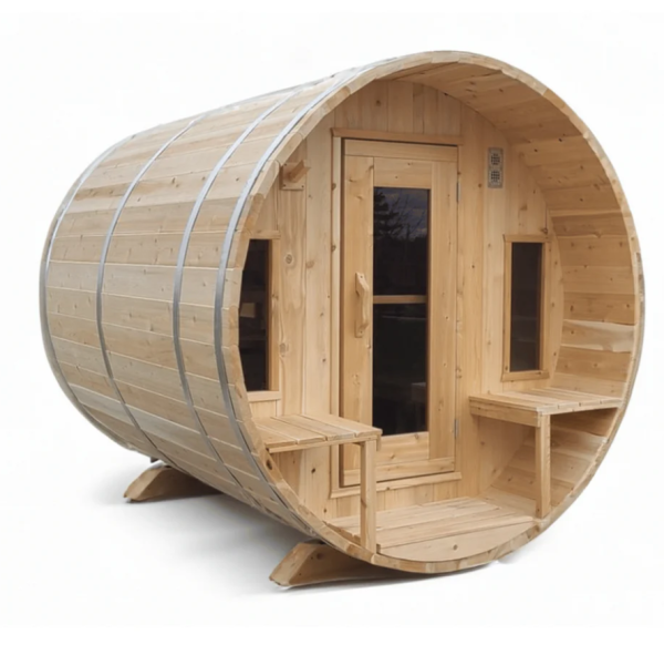 Dundalk Leisurecraft Canadian Timber 6 Person Tranquility Barrel Sauna | CTC2345W