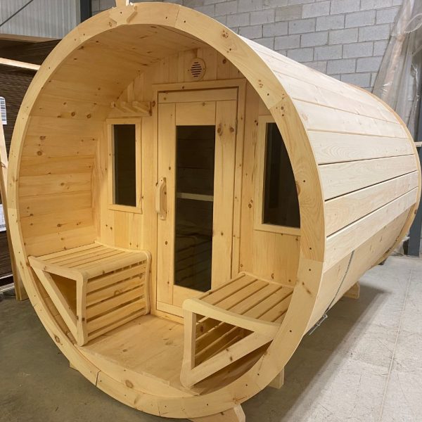 True North 2-4 Person 6’ Long Barrel Outdoor Sauna