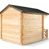 Dundalk CT Georgian Cabin Sauna with Porch – CTC88PW back side view