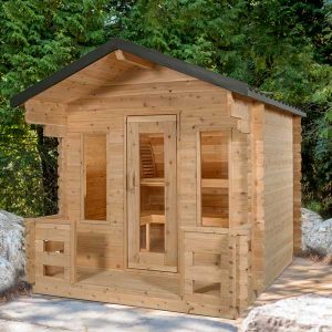 Dundalk Leisurecraft CT Georgian Sauna Cabin with Porch - CTC88PW