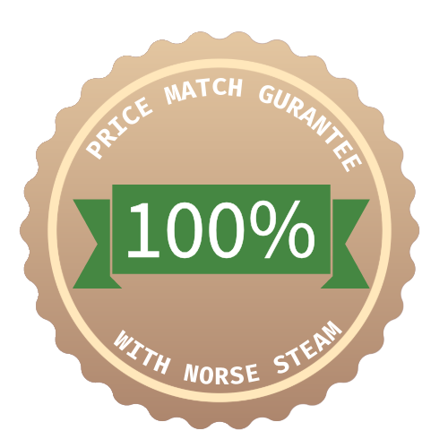 100% Price Match Guarantee with Norse Steam Badge