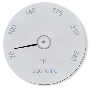 Alternative view of SaunaLife SaunaGear Thermometer Fahrenheit Thermometer, Round