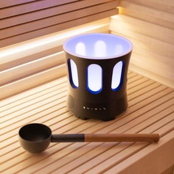 Alternative view of SaunaLife SaunaZone Bluetooth Speaker, Sauna Bucket, with Lights