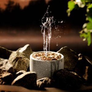 Hukka Saunatroikka Sauna Fountain and Essence Diffuser, 3 Pillars, Medium