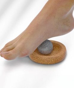 Hukka Mini SoleJoy Sauna Massage Stone with Natural Cork Base, Sphere