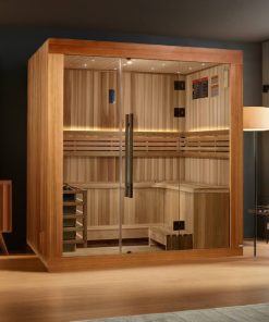 Golden Designs Copenhagen Edition 3 Person Traditional Sauna - Canadian Red Cedar