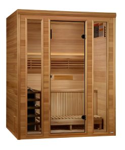 Golden Designs Andermatt Edition 3 Person Traditional Steam Sauna-Clear Cedar