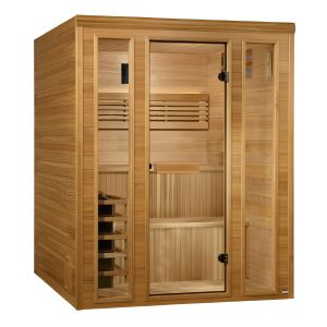 Golden Designs Engelberg Edition 6 Person Traditional Steam Sauna - Clear Cedar