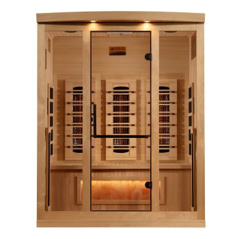 Alternative view of Golden Designs 3 Person Full Spectrum Infrared Sauna with Himalayan Salt Bar