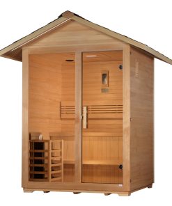 Golden Designs Arlberg 3 Person Traditional Outdoor Sauna - Canadian Hemlock