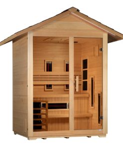 Golden Designs Carinthia 3 Person Hybrid Outdoor Sauna - Canadian Hemlock