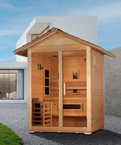 Golden Designs Carinthia 3 Person Hybrid Outdoor Sauna - Canadian Hemlock