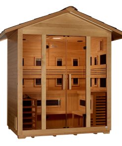 Golden Designs Gargellen 5 Person Hybrid Outdoor Sauna Canadian Hemlock