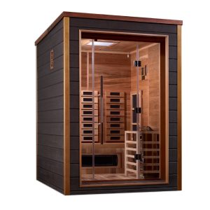 Golden Designs Nora 2 Person Outdoor-Indoor PureTech™ Hybrid Full Spectrum Sauna