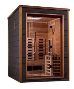 Golden Designs Nora 2 Person Outdoor-Indoor PureTech™ Hybrid Full Spectrum Sauna