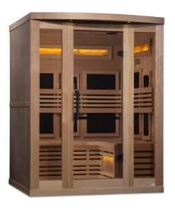 Golden Designs 3-Person Full Spectrum FAR Infrared Sauna with Himalayan Salt Bar