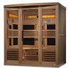 Golden Designs 6-Person Full Spectrum PureTech™ Near Zero EMF FAR Infrared Sauna with Himalayan Salt Bar (Canadian Hemlock)