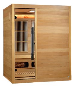 Golden Designs 2025 Soria 3 Per Hybrid Sauna (Indoor). Full Spectrum and Harvia Traditional Stove