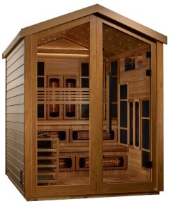 Golden Designs Kaskinen 6 Person Full Spectrum Hybrid Outdoor Sauna