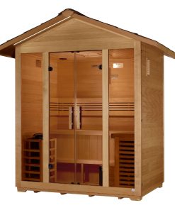 Golden Designs Vorarlberg 5 Person Traditional Outdoor Sauna - Canadian Hemlock