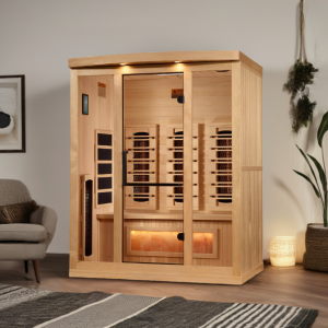 Golden Designs 3 Person Full Spectrum Infrared Sauna with Himalayan Salt Bar