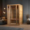 Golden Designs Maxxus "Seattle" Edition 2-Person Low EMF FAR Infrared Carbon Sauna with Canadian Hemlock