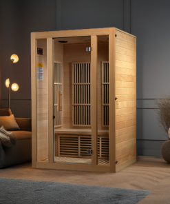 Golden Designs Maxxus "Seattle" Edition 2-Person Low EMF FAR Infrared Carbon Sauna with Canadian Hemlock