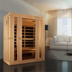  Golden Designs Maxxus "Trinity" Dual Tech 3-Person Low EMF FAR Infrared Sauna with Canadian Hemlock