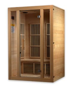 Golden Designs Maxxus "Seattle" Edition 2-Person Low EMF FAR Infrared Carbon Sauna with Canadian Hemlock