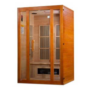 Golden Designs Aspen Maxxus 2-Person Low EMF FAR Infrared Sauna with Hemlock Wood