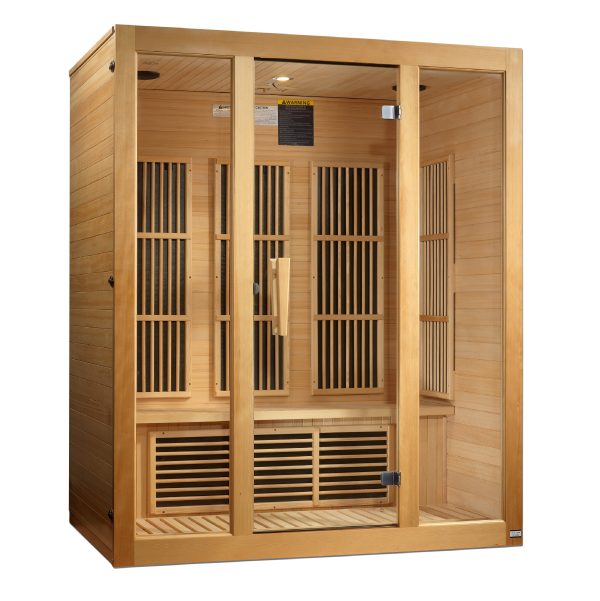 Golden Designs Maxxus "Bellevue" 3-Person Low EMF FAR Infrared Sauna with Canadian Hemlock