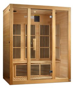 Golden Designs Maxxus "Bellevue" 3-Person Low EMF FAR Infrared Sauna with Canadian Hemlock