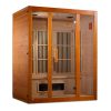 Golden Designs Maxxus "Alpine" Dual Tech 3-Person Low EMF FAR Infrared Sauna with Canadian Hemlock