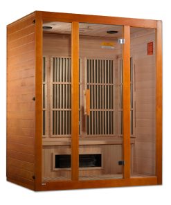 Golden Designs Maxxus "Alpine" Dual Tech 3-Person Low EMF FAR Infrared Sauna with Canadian Hemlock