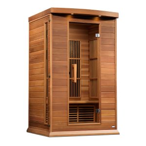 Golden Designs Maxxus 2-Person FAR Infrared Sauna - Low EMF with Canadian Red Cedar