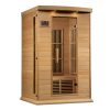 Golden Designs Maxxus Infrared Sauna 2-Person Near Zero EMF FAR Infrared w/ Hemlock