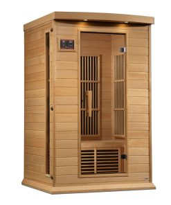 Golden Designs Maxxus Infrared Sauna 2-Person Near Zero EMF FAR Infrared w/ Hemlock