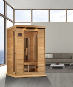 Golden Designs Maxxus Infrared Sauna 2-Person Near Zero EMF FAR Infrared w/ Hemlock