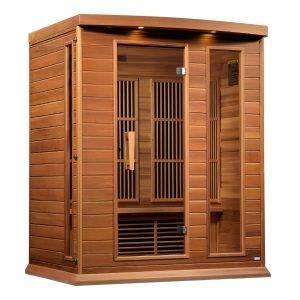 Golden Designs Maxxus 3-Person FAR Infrared Sauna Low EMF with Red Cedar