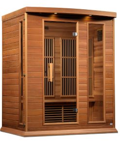 Golden Designs Maxxus 3-Person FAR Infrared Sauna Low EMF with Red Cedar