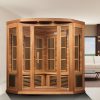 Golden Designs Maxxus 3-Person Corner FAR Infrared Sauna Carbon Low EMF with Canadian Red Cedar