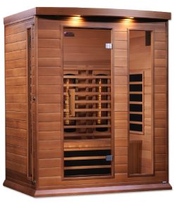 Maxxus 3-Person Full Spectrum Near Zero EMF (Under 2MG) FAR Infrared Sauna (Canadian Red Cedar)