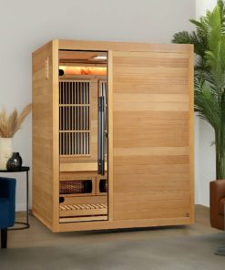 Golden Designs 2025 Soria 3 Person Indoor Full Spectrum Traditional Hybrid Sauna