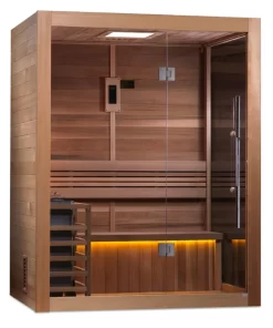 Golden Designs Hanko Edition 2-3 Person Traditional Steam Sauna- Canadian Red Cedar Interior